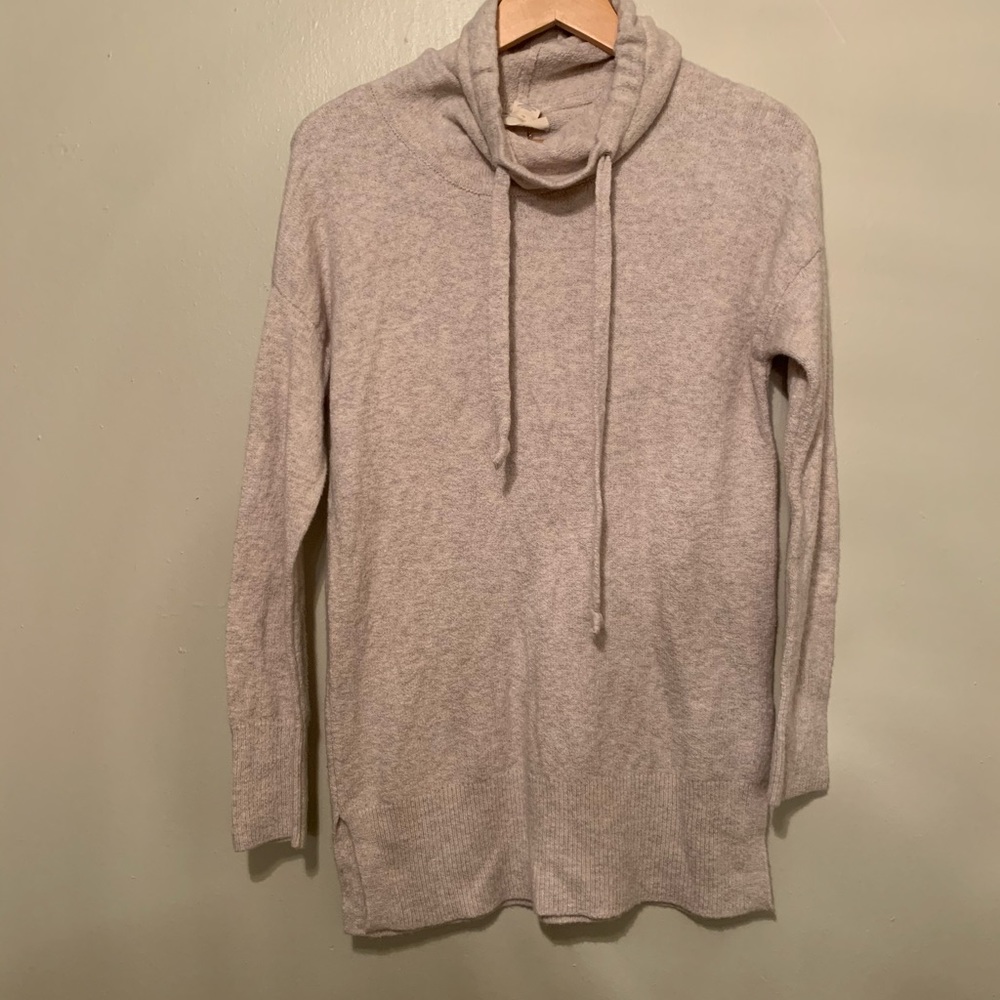 KAISELY Cowl Neck Cream Sweater Pullover